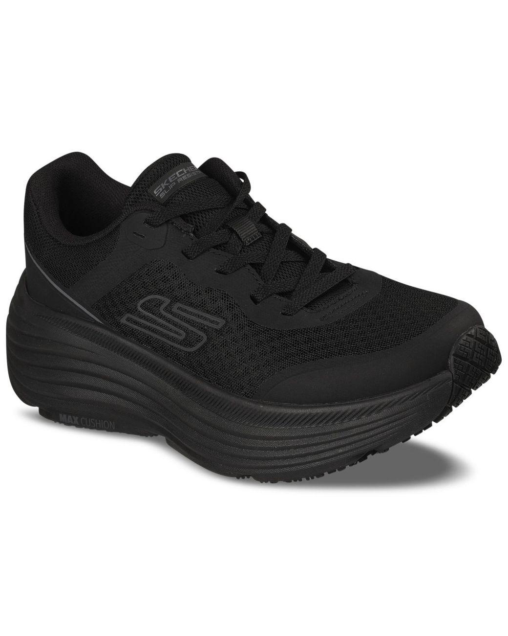 Women's Black Work Slip-resistant Max Cushioning Endeavor Casual Sneakers From Finish Line
